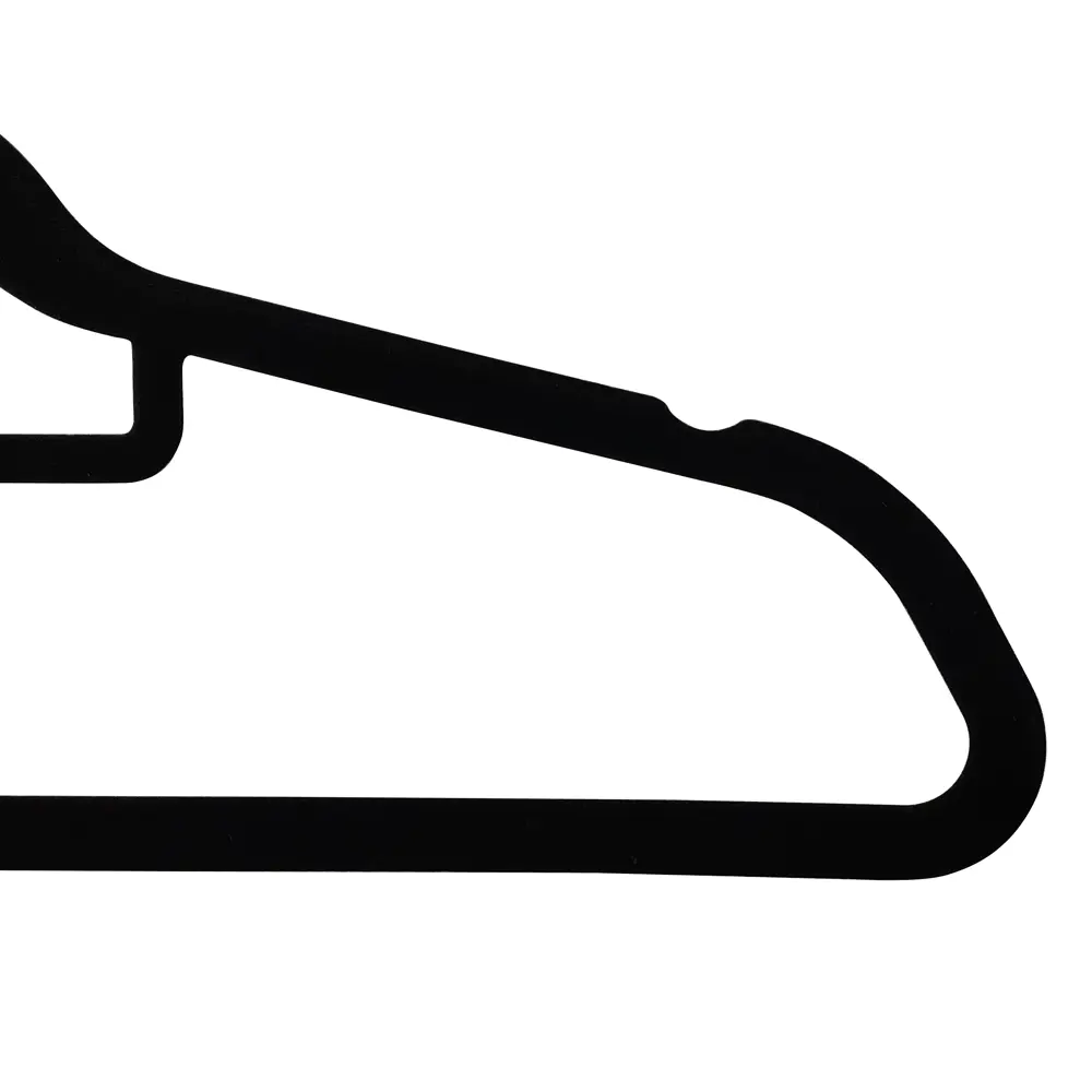 Плечики Spaceo 45 см пластик с флоковым покрытием цвет чёрный 8 шт STLM-2069502 - Вид №7