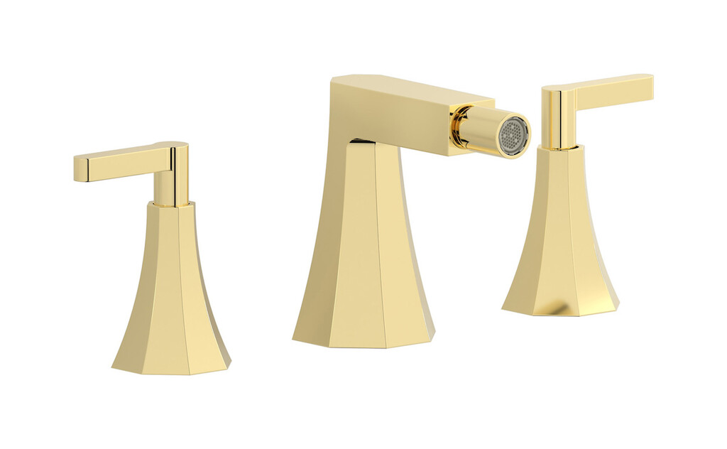 Смеситель для биде на 3 отверстия с донным клапаном WE ARE IB bl393ii Pale Gold Belmondo 