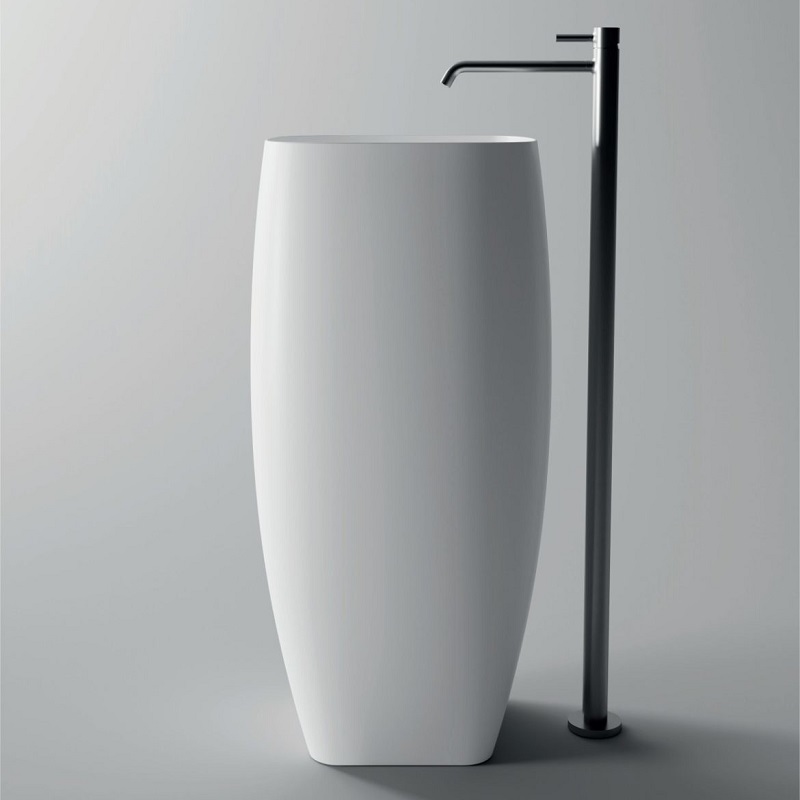 33230101.09 Напольная раковина 450х400х920 мм Alice Ceramica Nur OPEN без перелива без отверстием под смеситель Белый матовый - Вид №1