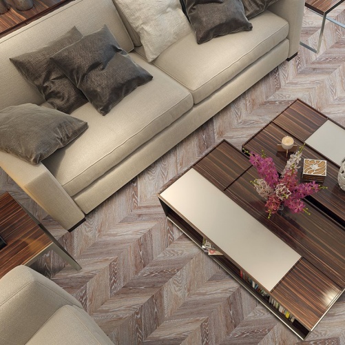Паркет Ёлка CorkStyle Chevron Chevron Brown Дизайнерский (Гладкая) 1235х305 мм 4200200005 - Вид №1