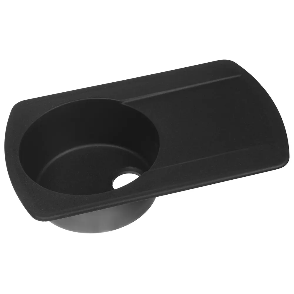 Мойка врезная Delinia FG 77х50 см, глубина 19 см, кварц, цвет антрацит STLM-2078220 - Вид №1