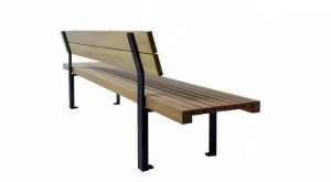 Euroform W Деревянная скамейка со спинкой