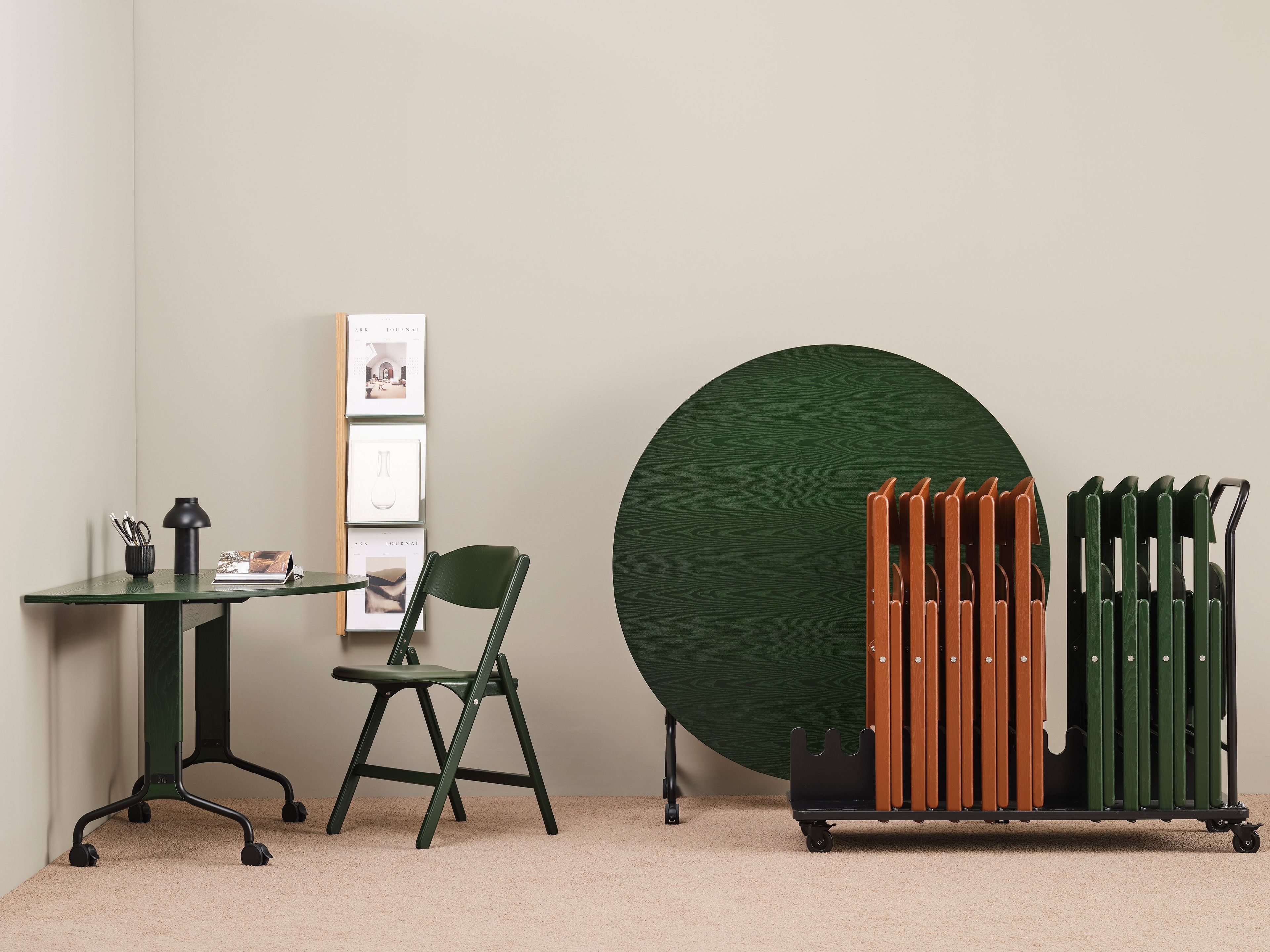 Круглый стол с откидным верхом из шпона Karl Andersson ROLLO ARCH-00070405 - Вид №4