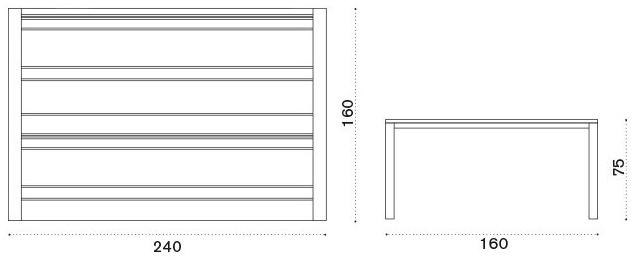 Ethimo Прямоугольный деревянный садовый стол Costes Cort0100 - Вид №3