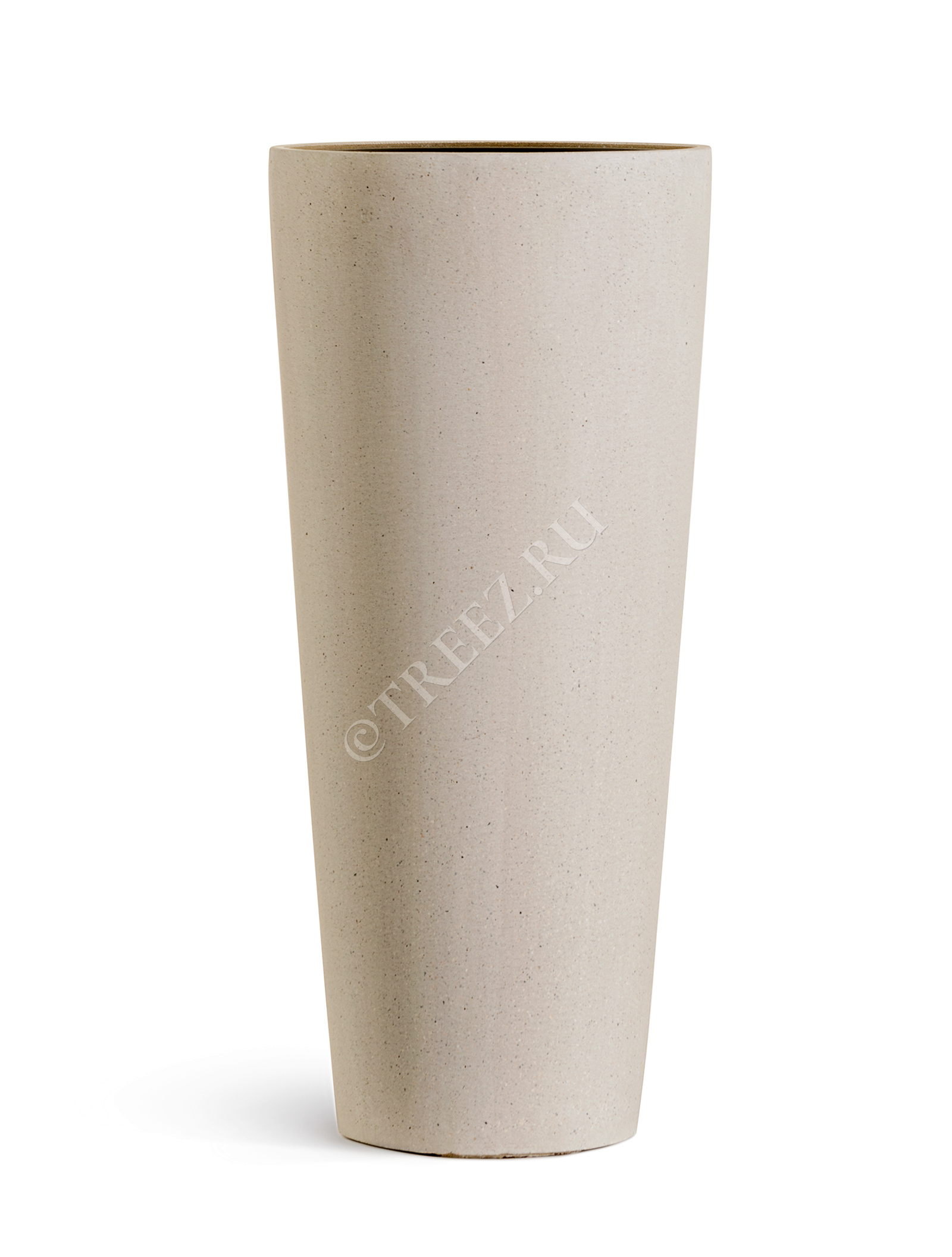 41.3319-02-020-BE-61 Кашпо  Effectory - серия Beton - Высокий конус - Белый песок Цветочная коллекция  - Вид №2