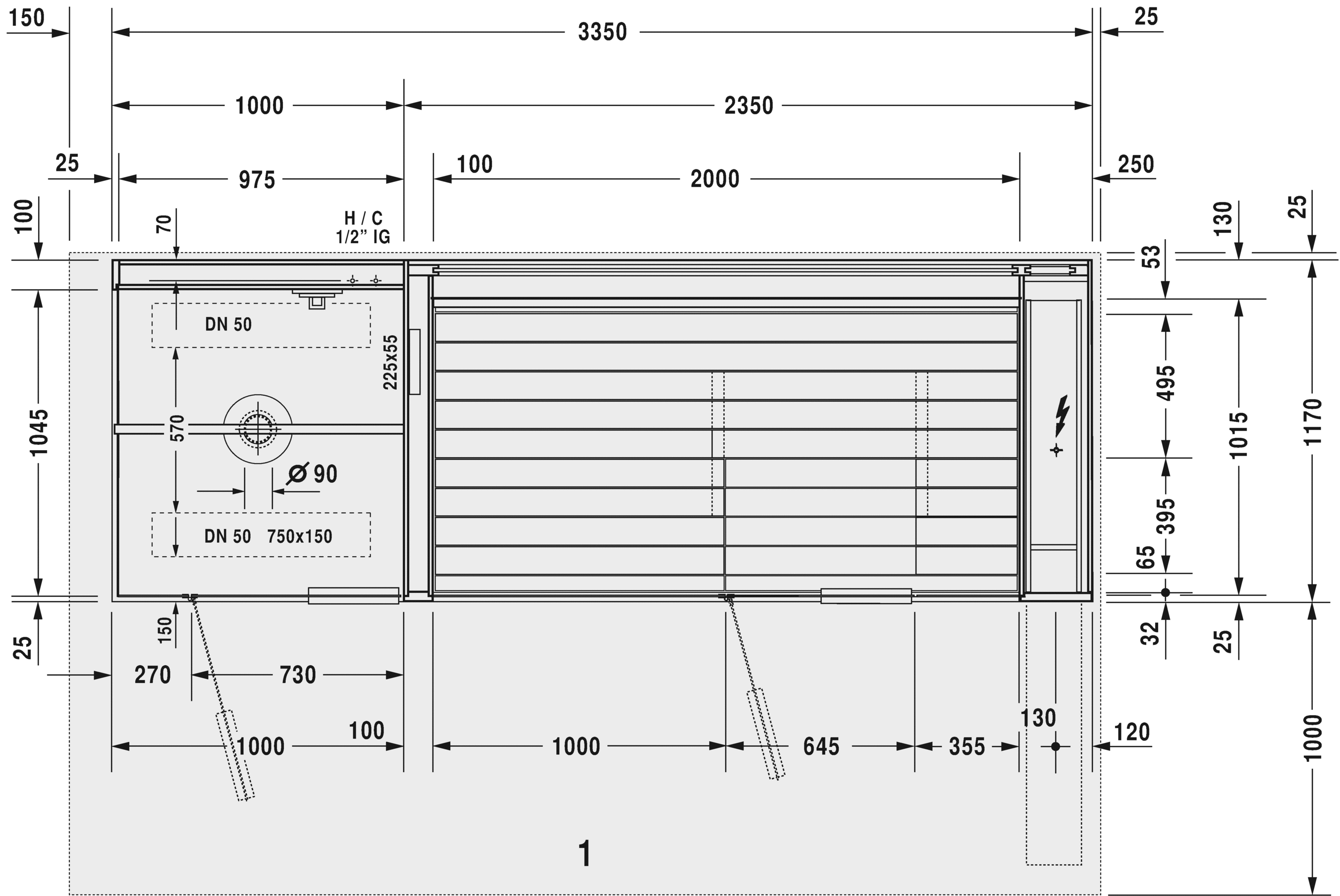 7505..002011000 Inipi Сауна Inipi Ama, пристенный и угловой вариант Белый глянцевый декор Duravit  - Вид №4