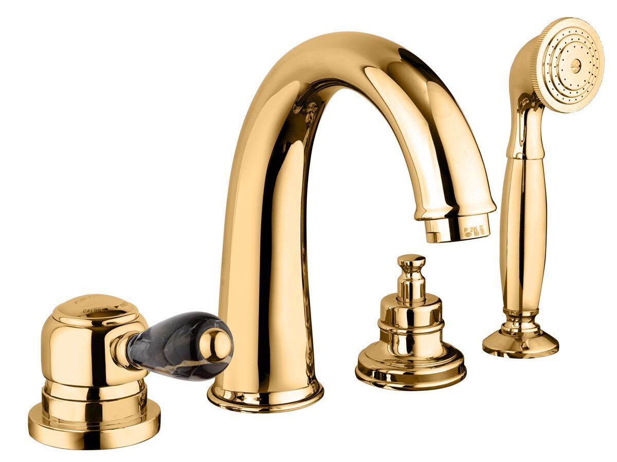 Однорычажный смеситель для ванны с 4 отверстиями и переключателем Rubinetterie Frattini Morgan ARCH-00021593