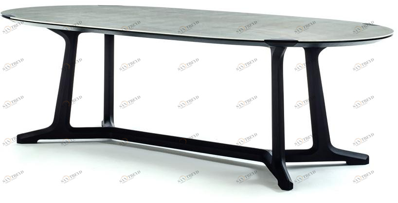 Frigerio Salotti Овальный стол из керамогранита Arja sun-id-1371140