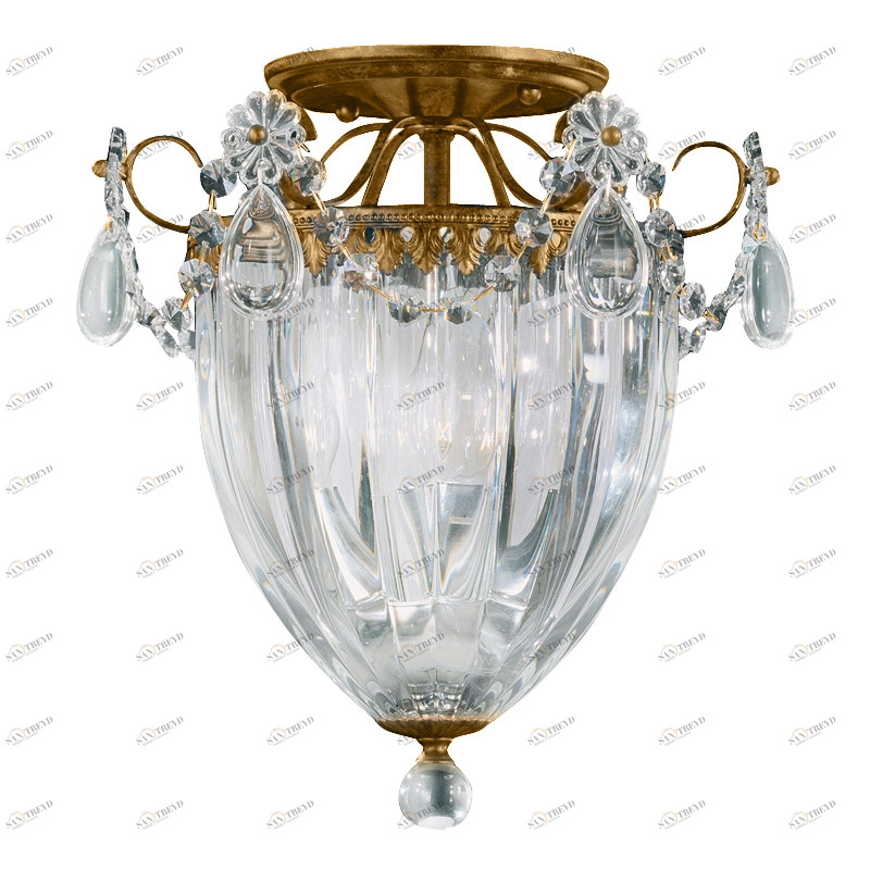 Люстра хрустальная 30х27 см серебряная Bagatelle 1242-22 SCHONBEK ДИЗАЙНЕРСКИЕ 00-3882392 Прозрачный;серебро 