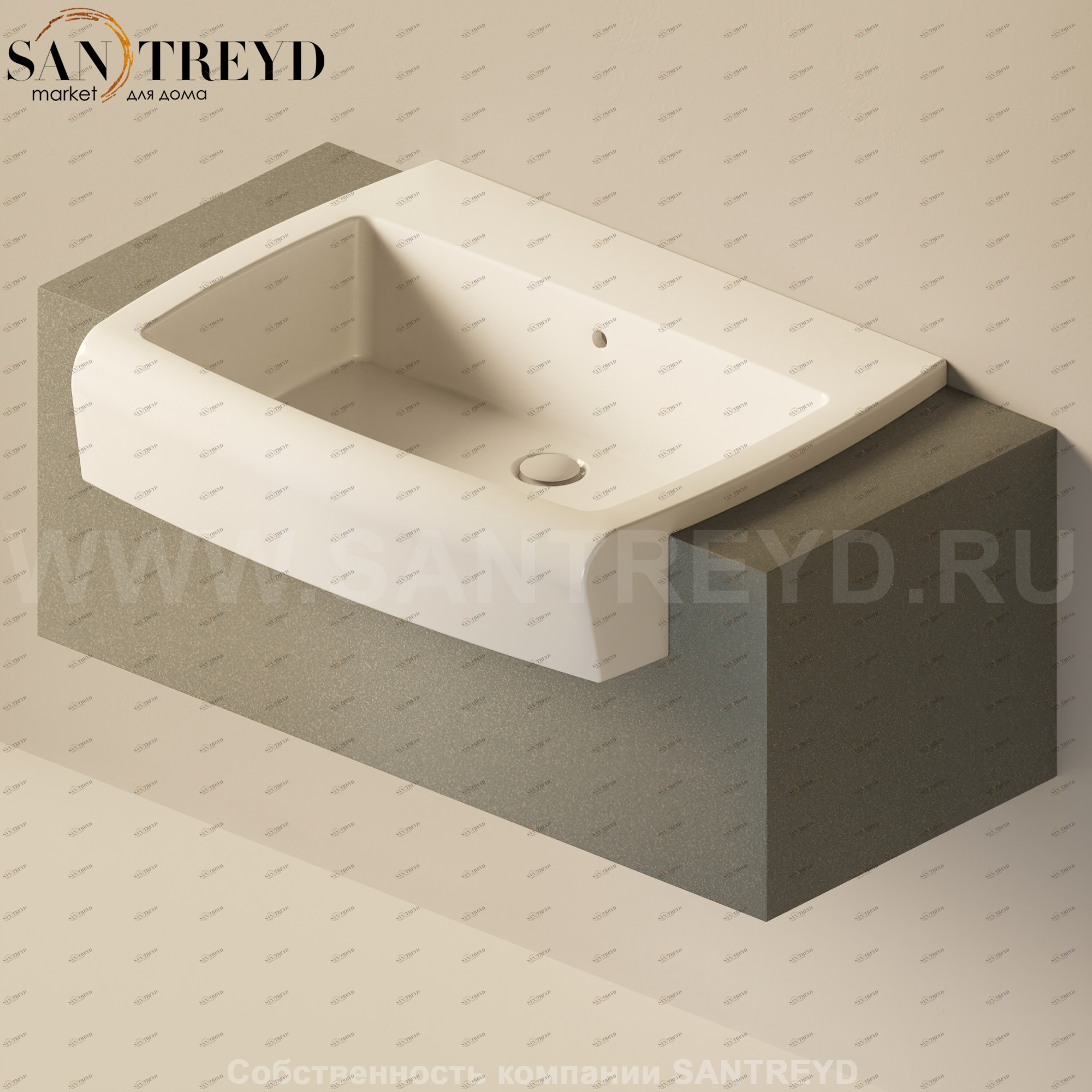 Flaminia UNA Консоль для раковины от 200 до 240 см серая UNA75C2.7037 Ceramica Flaminia UNA75C27037