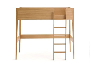 Кровать-чердак из шпона