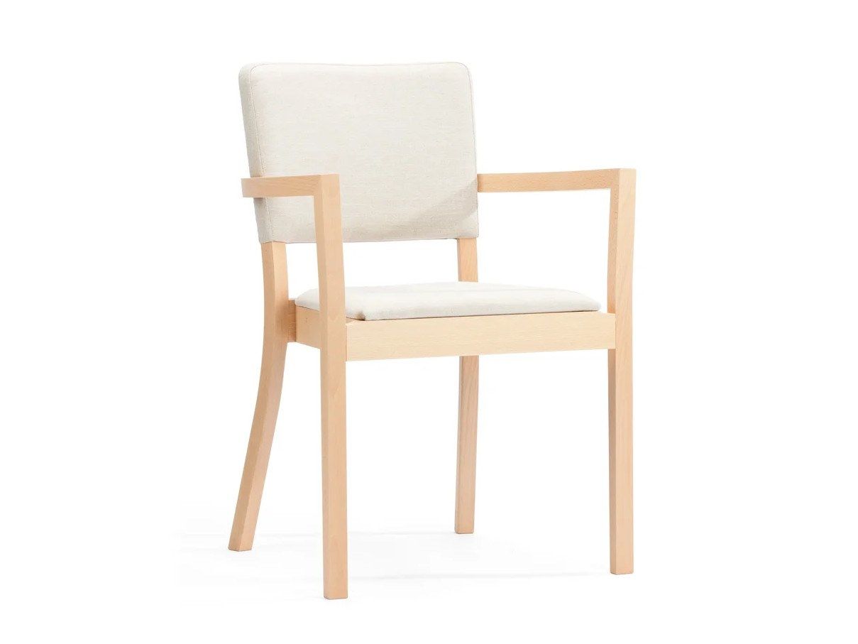 Стул с подлокотниками из дерева и ткани TON TREVISO ARCH-00013001 - Вид №2