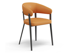 Стул из искусственной кожи с подлокотниками