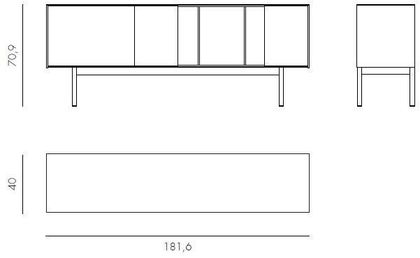 Novamobili Комод с дверцами и открытыми отсеками Reverse sun-id-1463257 - Вид №3