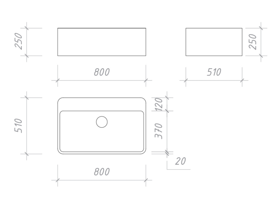 WB-616 Раковина из бетона BET-ON BetOn  - Вид №5