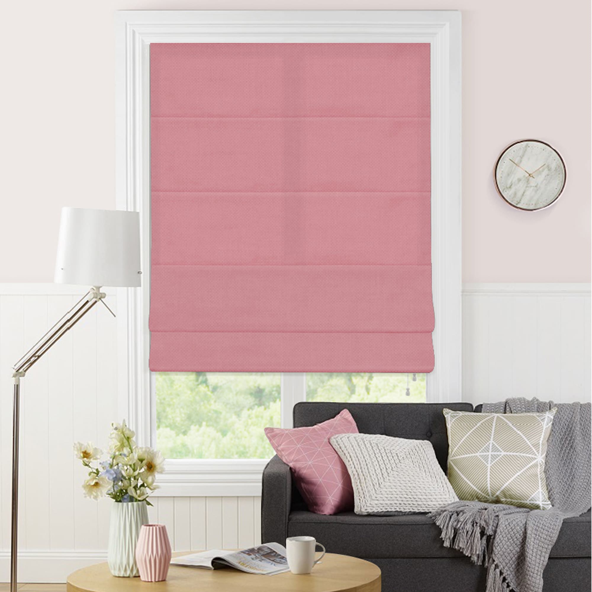 82024965 Штора римская «Натур», 140х175, цвет розовый Santreyd  - Вид №4