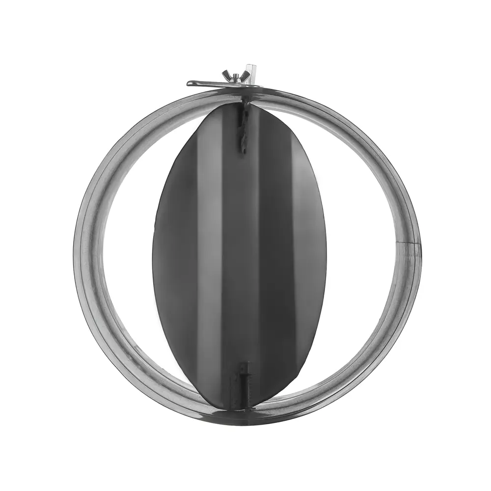 Дроссель-клапан для круглых воздуховодов Ore ДР400 D400 мм оцинкованный металл STLM-2202587 - Вид №3