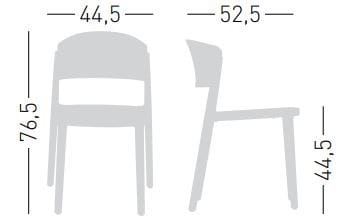 Штабелируемый стул из инженерного пластика GABER Abuela ARCH-00051301 - Вид №3