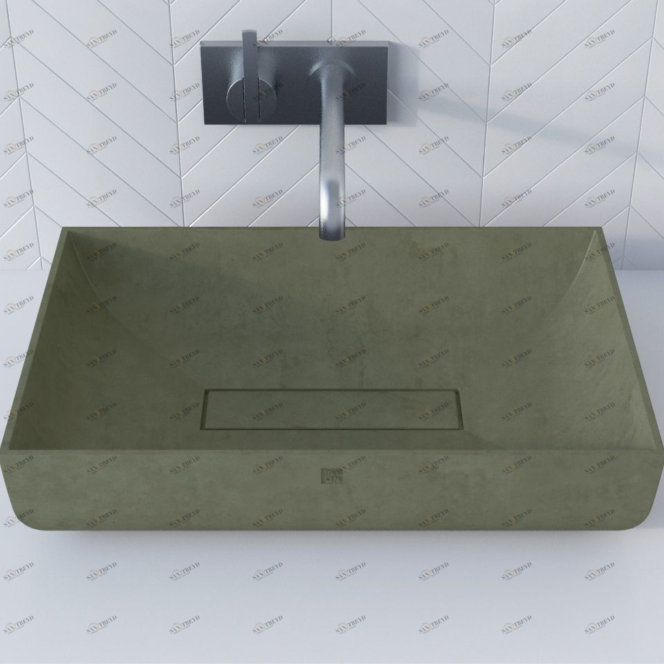 WВ605OLIVKOVYJ Накладная раковина на столешницу  прямоугольная BetOn 