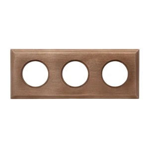 Рамка для розеток и выключателей Electraline BF4 3 поста цвет коричневый
