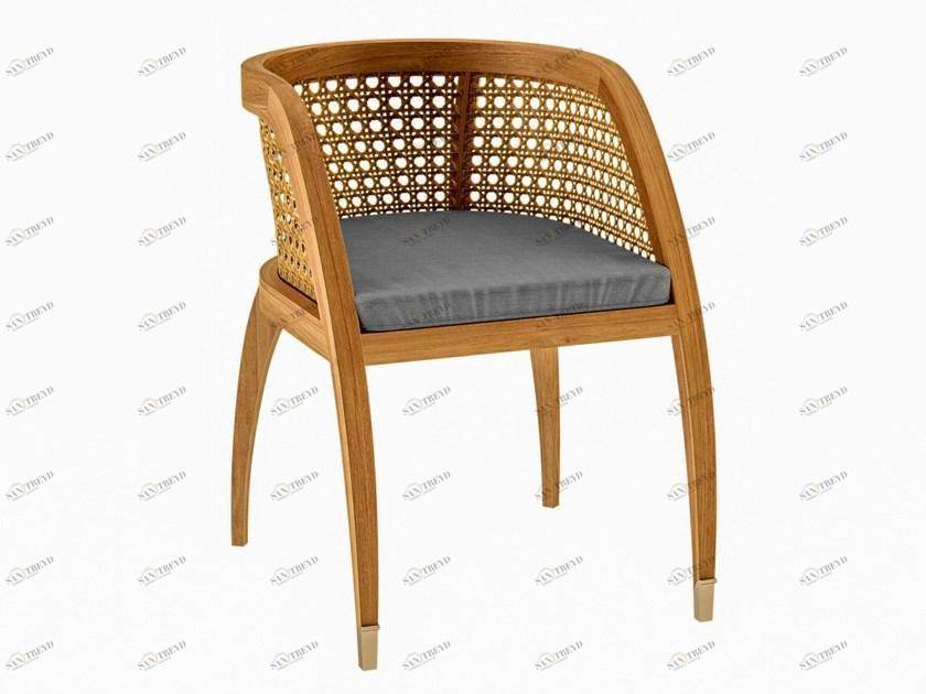 ASTELLO Садовый стул из тика с подлокотниками Coquelicot Cl.sf1.f1