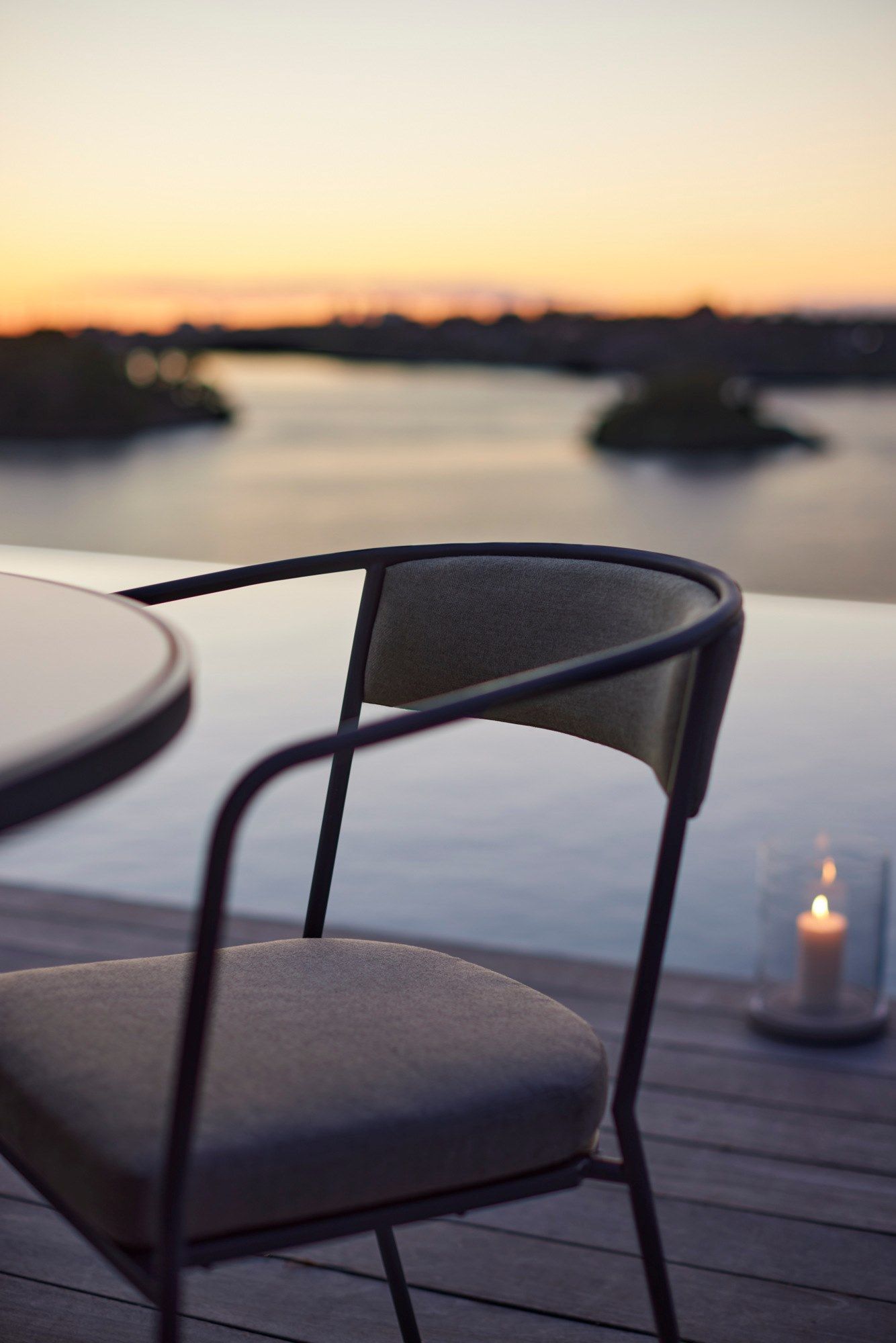 Садовый стул с металлическими и тканевыми подлокотниками Skargaarden Arholma ARCH-00034703 - Вид №6