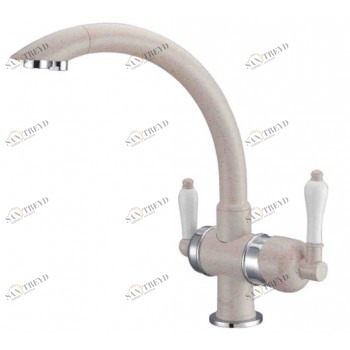 Zorg ZR 327 YF хром кварц Смеситель для кухни Zorg 315х215 