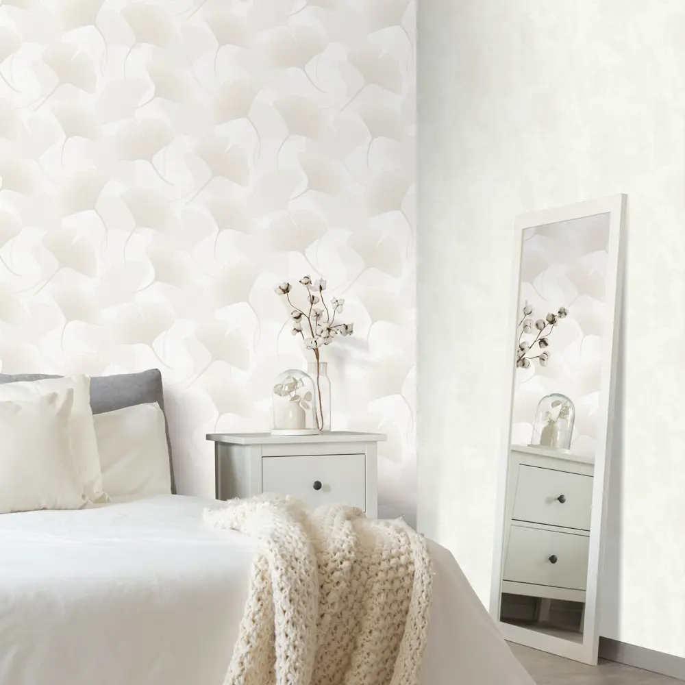 ОБОИ 1,06Х10М ФЛИЗ ZEN БЕЛ ED7100-00 83273612 STLM-2110821 EURO DECOR - Вид №3
