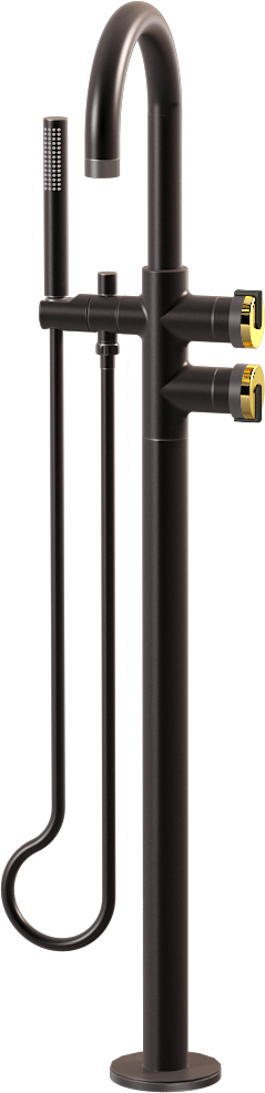 E-11554-R1AU-L1BOX-GM Смеситель напольный отдельностоящий (внешняя часть) GRAFF MOD+