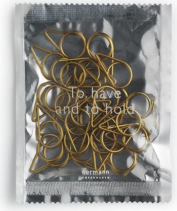 001131 Скрепки для бумаг 30 шт. Лимонное карри Normann Copenhagen  - Вид №1