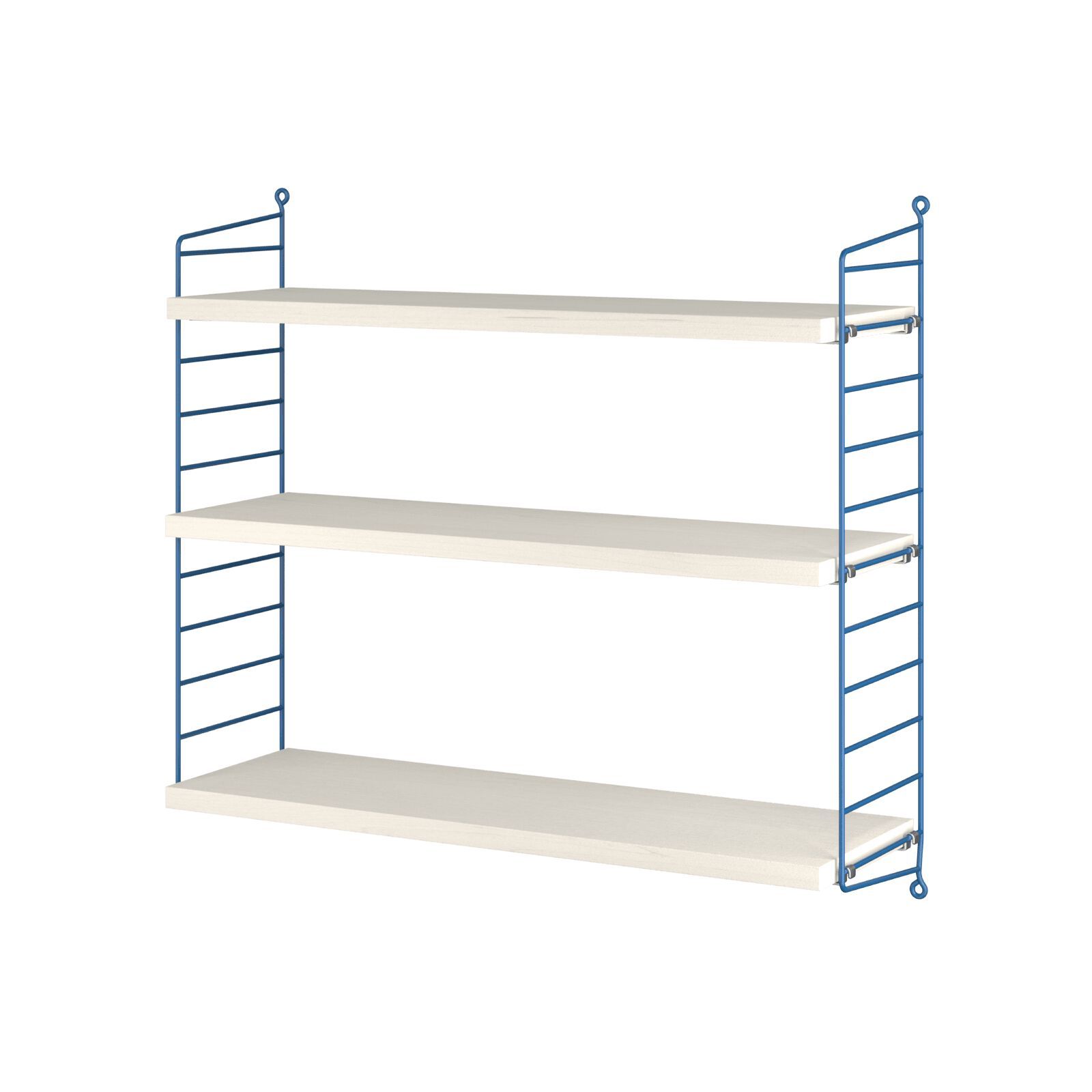 Книжный шкаф из стали с порошковым покрытием и твердой сосны In Stock String Furniture ARCH-00044494