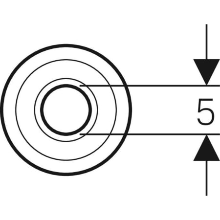 854.188.11.1 Стенная розетка Geberit, плоская Geberit  - Вид №4