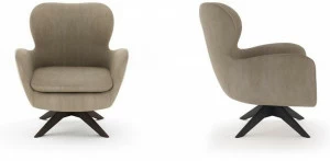 NICOLINE Поворотное кожаное кресло с 4-мя спицами