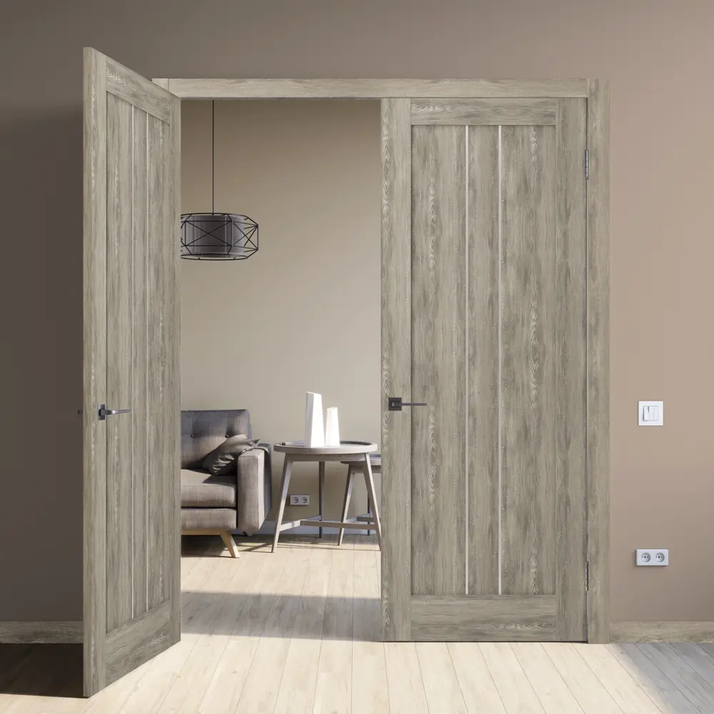 Дверь межкомнатная Челси глухая ламинация цвет дуб медовый 60x200 см BELWOODDOORS STLM-2077101 - Вид №4