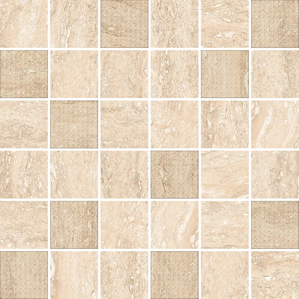 Мозаика керамическая Azori Ascoli Mosaic 30x30 см цвет бежевый STLM-2051423