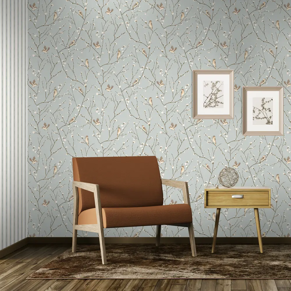 Обои флизелиновые Euro Decor Julie зелёные 1.06 м 7008-04 82377952 STLM-2117057 - Вид №3