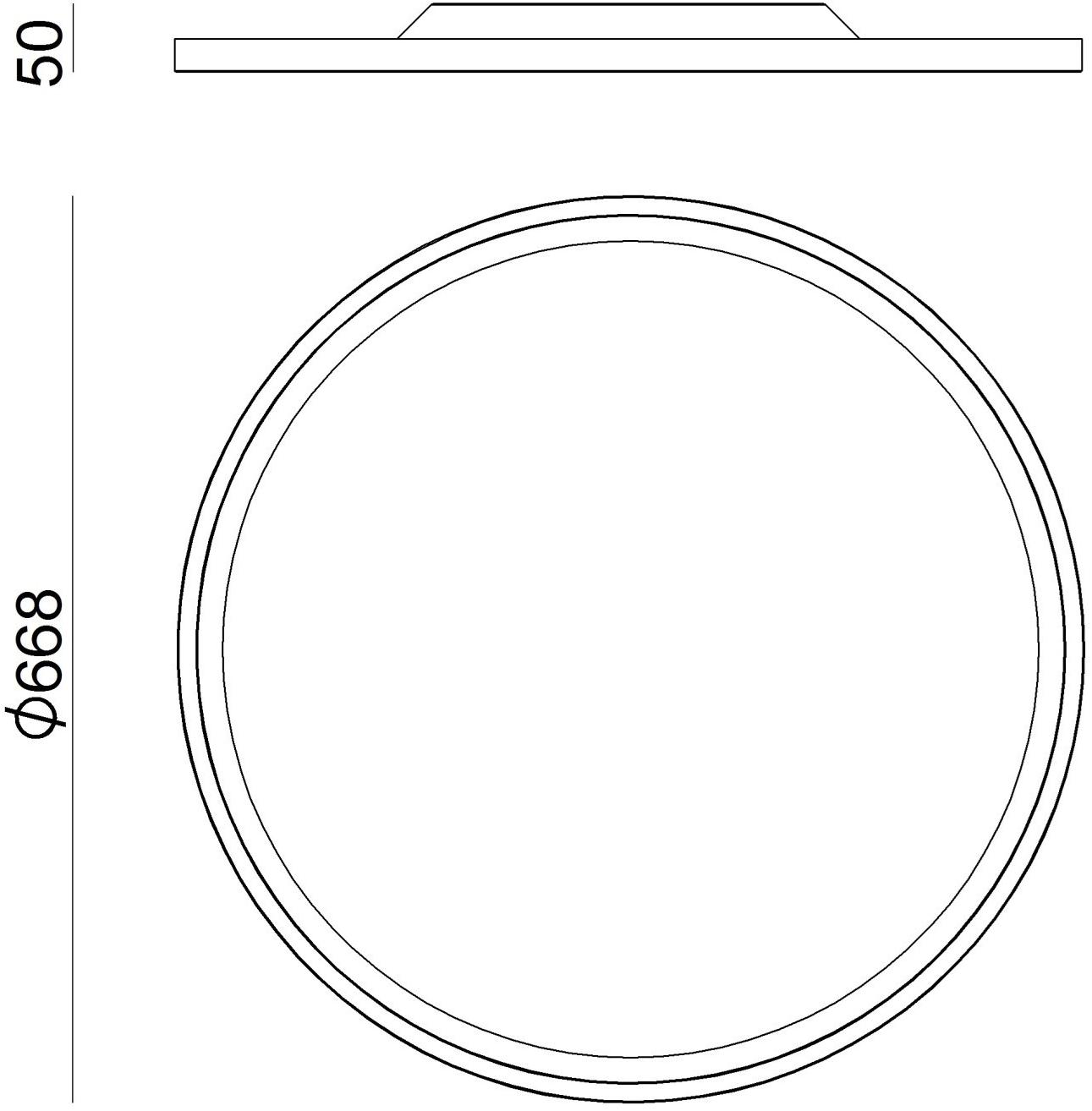 Linea Light Group Светодиодный потолочный светильник из железа и пмма Hinomaru sun-id-1445075 - Вид №5