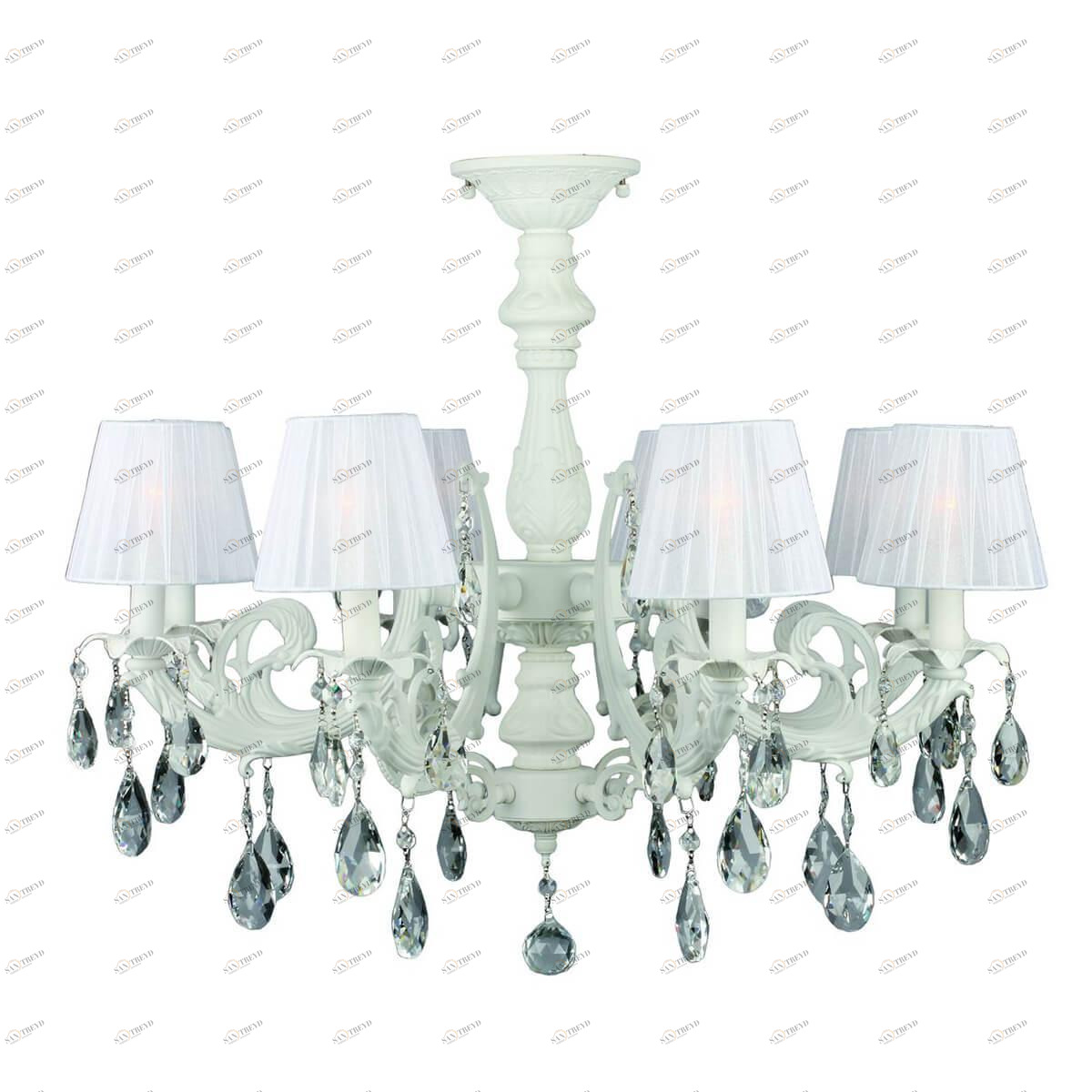 Потолочная люстра Omnilux OML-34007-08 белая OMNILUX ДИЗАЙНЕРСКИЕ 188084 Белый 