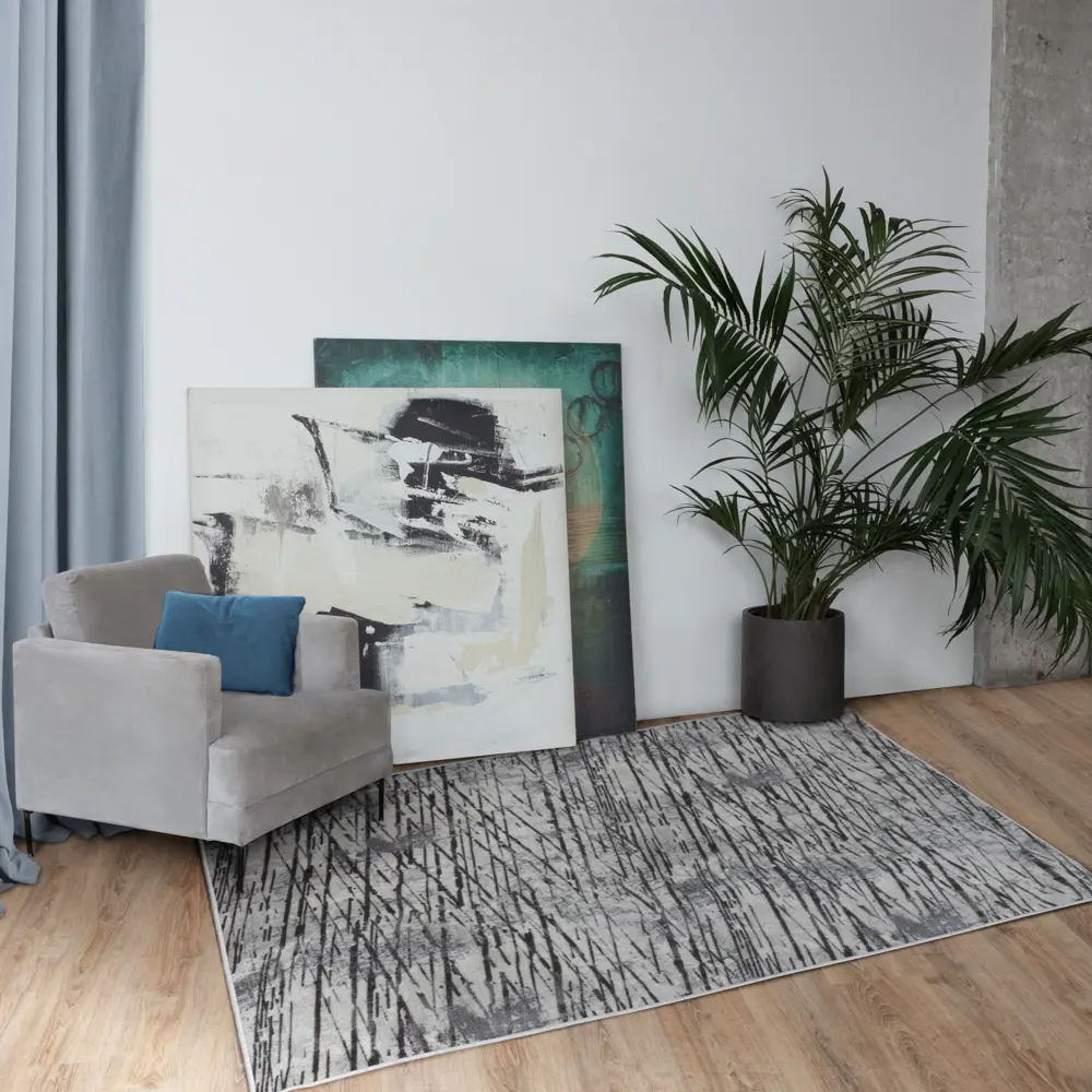 Ковер Пралеска 240x340 см полиамид P2863/А2/124 цвет серо-белый 89360153 STLM-2014364 ВИТЕБСКИЕ КОВРЫ  - Вид №4