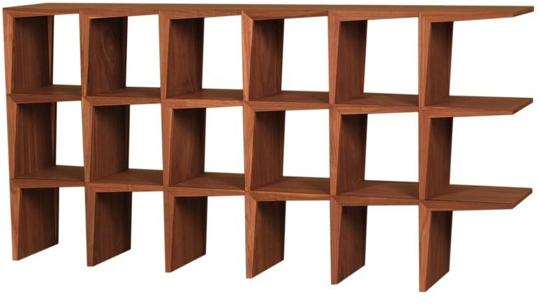 Morelato Открытый двухсторонний книжный шкаф из орехового дерева  Art. 3620/n  - Вид №3