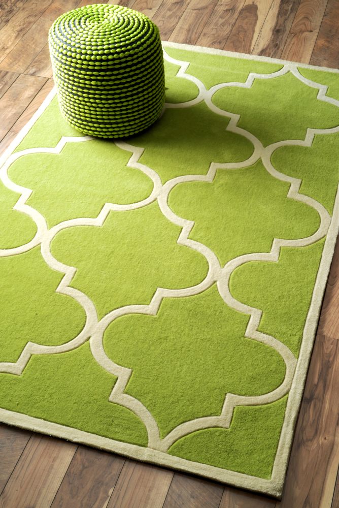 Ковер Trelli зеленый 300х400 DOLLY CAPRETS ДИЗАЙНЕРСКИЕ, ТРЕЛЬЯЖНЫЙ УЗОР 015133 Белый;зеленый  - Вид №1