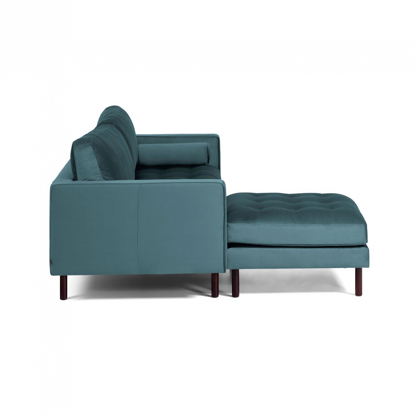 088105 BOGART Диван 3-местный бирюзовый бархат с пуфом 222 cm La Forma Debra - Вид №5