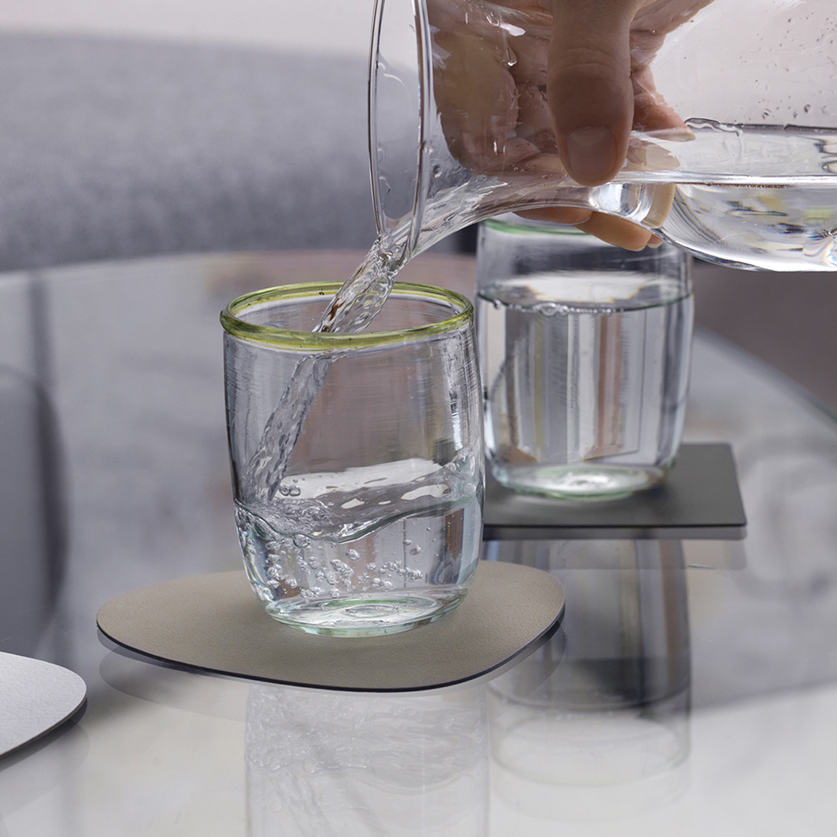 98863 HIPPO anthracite-grey подстаканник фигурный 11x13 см, толщина 1,6 мм;LIND DNA  - Вид №1