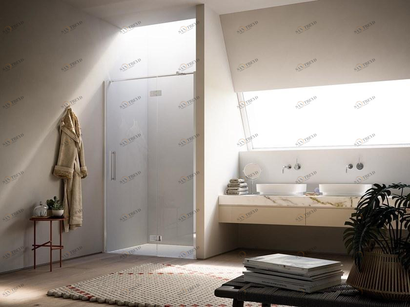 Glass1989 Хрустальная душевая ниша с распашной дверцей Showering sun-id-1366648