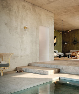 Хрустальная распашная дверь