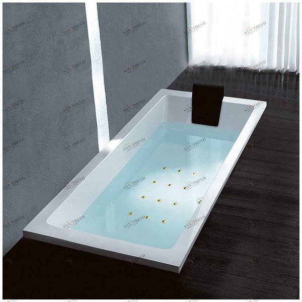 Ванна Gruppo treesse Quadra 170 V072C-DX-GD белая с золотой фурнитурой аэромассажем прямоугольная встроенная правая STAV072CDXGD