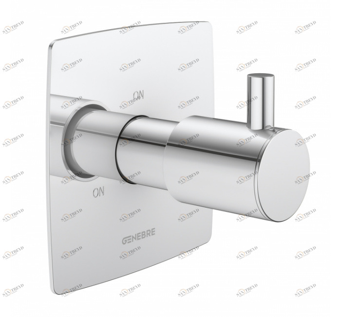 GENEBRE 64114 30 45 66 Встроенный керамический дивертер на 3 направления с квадратной пластиной 