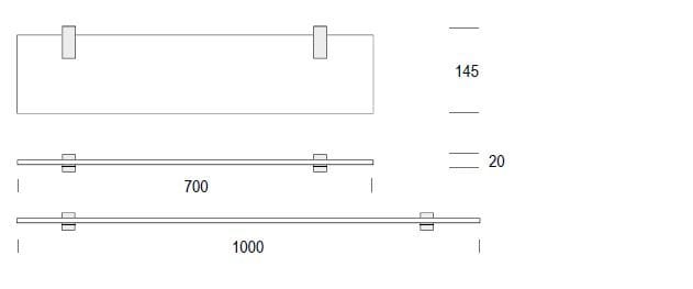 Полочка для ванной из травленого стекла De Rosso дурман ARCH-00082103 - Вид №2
