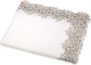 10618326 Weissfee Скатерть квадратная Weissfee "Гала Роял" 140х140см (шампань, серебро) Ткань