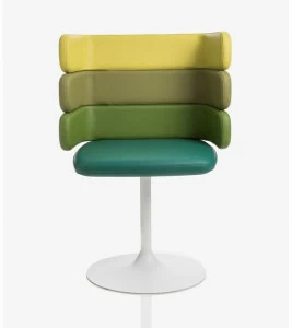 Luxy Кожаное вращающееся кресло на эстакаде с подлокотниками Cluster Cl5